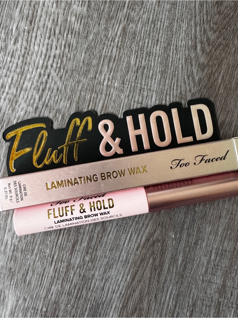 Too Faced Fluff & Hold Laminating Brow Wax Crystal Clear 9g NIB